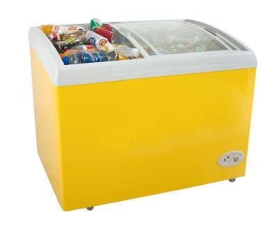 Ice Cream Sliding Glass Door Gelato Showcase Chest Display Freezer