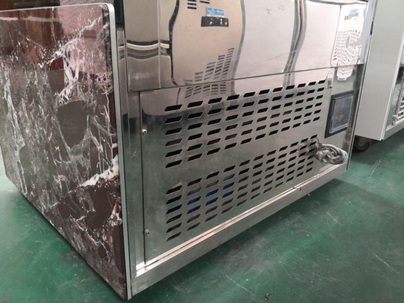 Fan Cooling Cake Shop Refrigerator Cabinet with Marble Base