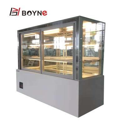 Commercial Bakery Shop Front Sliding Door Cake Chiller Display Showcase