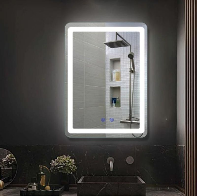 24 in X 36 in Wall Mounted 3000K-6500K Home Decor Hotel Bathroom Makeup LED Touch Sensor Switch Mirror