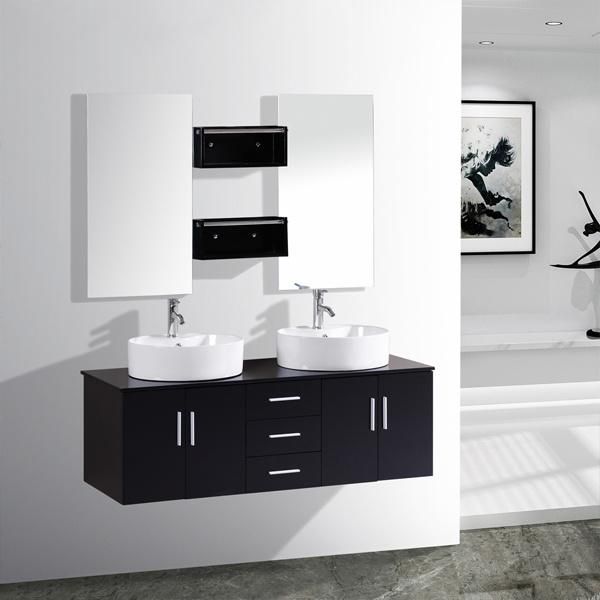 Chinese Commercial Bathroom Vanities with Double Sink T9011