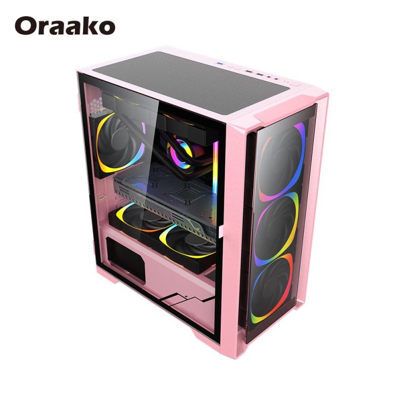 Mini PC Itx Tempered Glass Matx Gaming Computer Case with Independent Power Supply Bin for Esports Cabinet