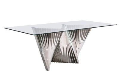 Mirror Polishing Stainless Steel Dining Table