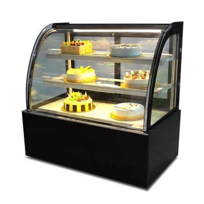 Single Arc Cake Chiller Showcase Glass Cooling Showcase Bakery Cake Display Showcases