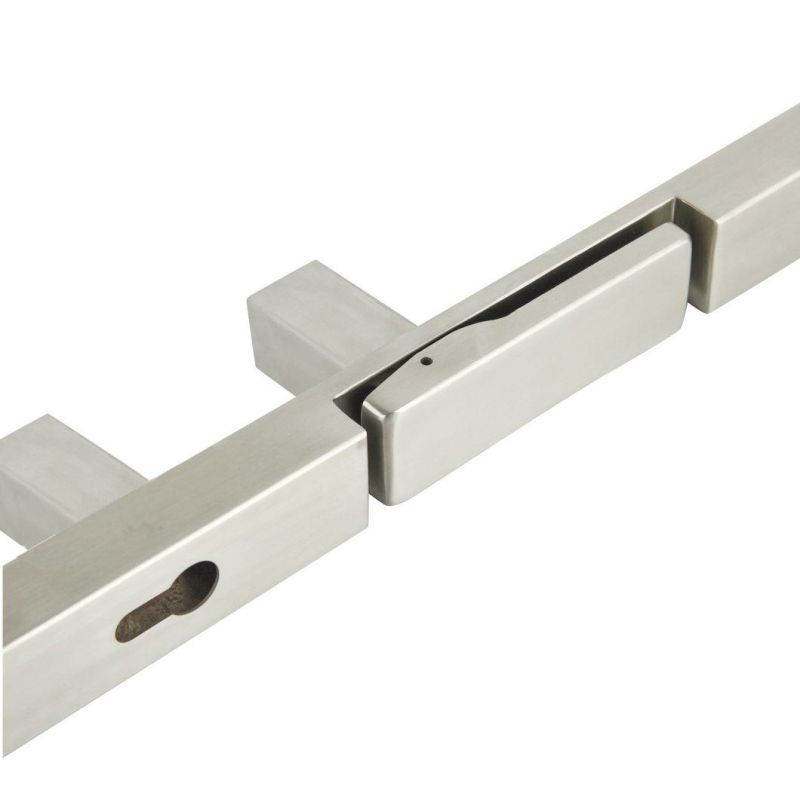 Commercial Door Hardware Silver T Bar Tube Glass Door Pull Handle