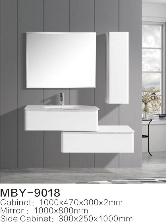 PVC Material and Ceramic Basin Bathroom Cabinet with Drawers