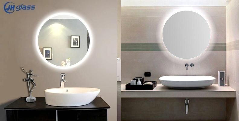 Modern Design Round LED Backlit Mirror Bathroom Vanity Mirror Circle Wall Mounted Dimmable Makeup Dressing cosmetic Mirror with Warm Lights