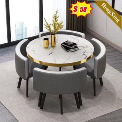 Coustom Furniture White Marble Stone Round Coffee Dining Table From China