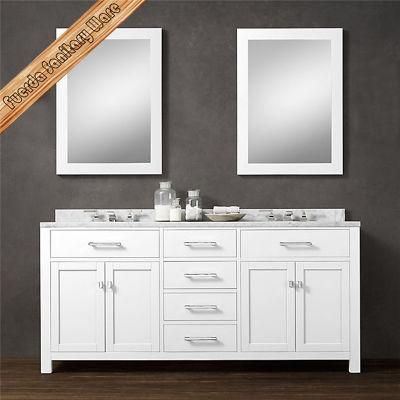 Fed-1986 72 Inch Best Selling Double Sinks White Finishing Modern Bathroom Furniture