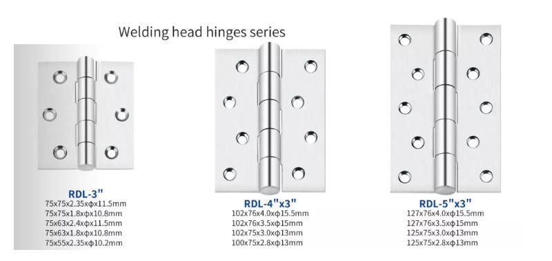 Bangladesh Market Stainless Steel 201 Head Weld 5 Inch Welding Door Hinge for Wooden Door