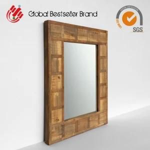 Modern Chinese Wood Wall Art Mirror Office Furniture (LH-M170849)