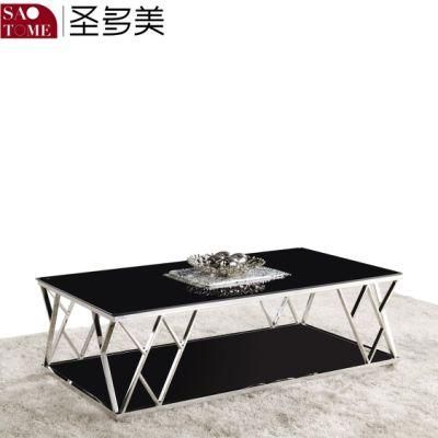 Modern Upscale Living Room Hotel Furniture Glass Coffee Table