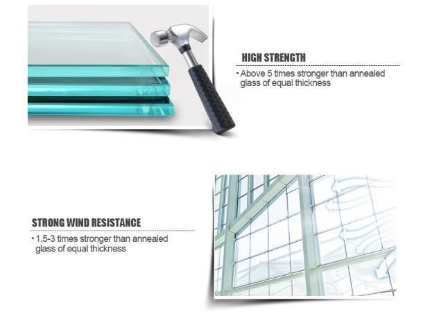 Trendy Ultra-Clear Building Materials Tempered Glass