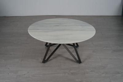 Cheap Price High Quality Coffee Round Marble Dining Tea Table with 304 Stainless Steel