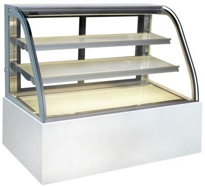 Bakery Glass Door Display Cake Showcase Chiller Stainless Steel Base