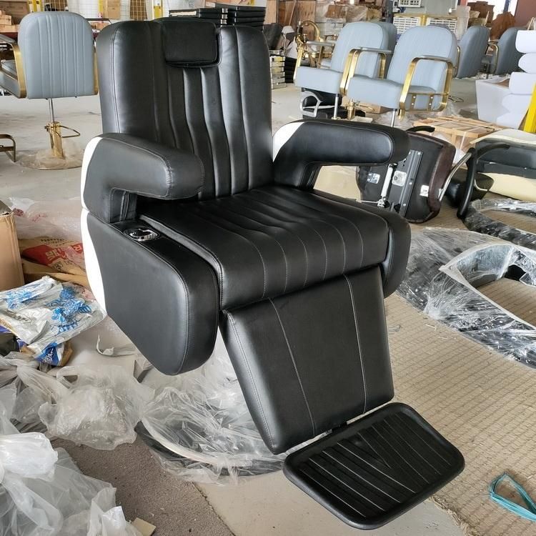 Hl- 9211 Salon Barber Chair for Man or Woman with Stainless Steel Armrest and Aluminum Pedal