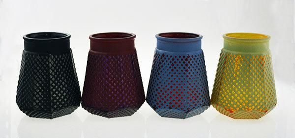 Glass Candle Holders in Different Color and Pattern