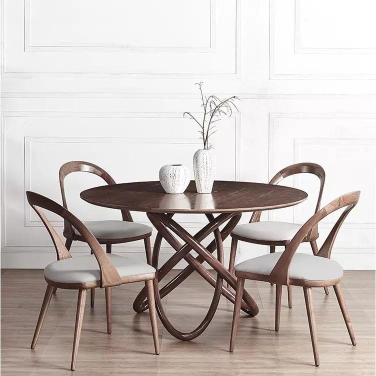 Art Design Dining Room Set Family Wooden Round Dining Table