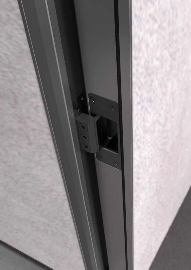 Aluminum Minimalist Luxury Glass Door Hinge with Anodized Silver Color