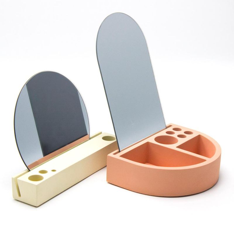 Low Price Single Sided Waterproof Beauty Salon Mirror Multi-Function Fashion Bathroom Marble Vanity Mirrors