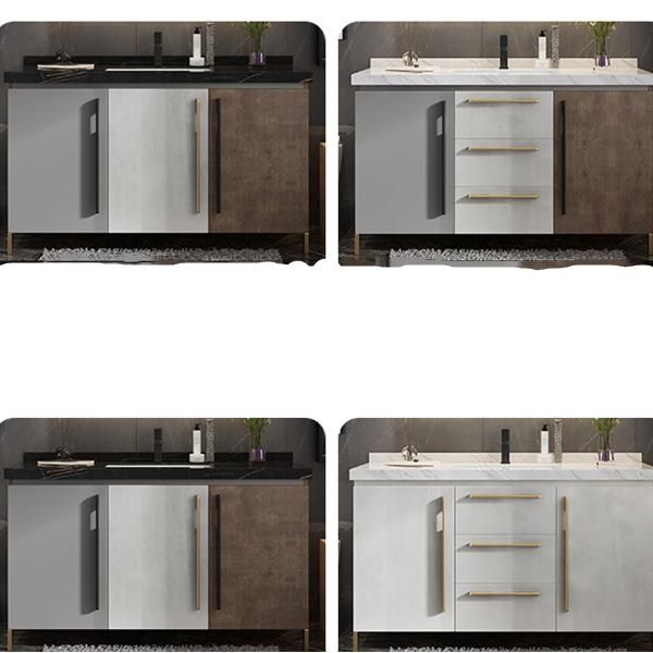 Bathroom Smart Nordic Light Luxury Bathroom Cabinet Combination Floor Type Washing Hand Wash Basin Pool Bathroom Wash Basin