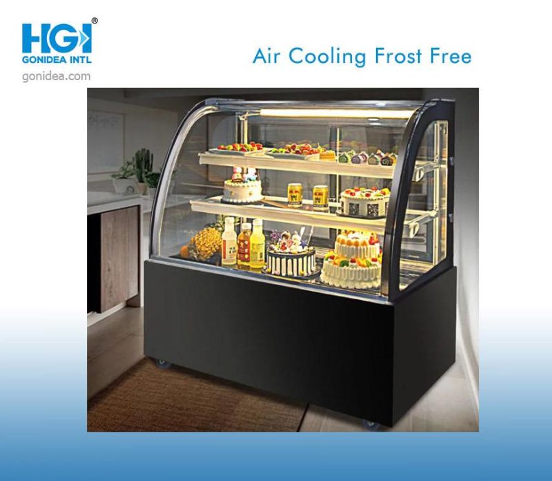 1.2m Commercial Display Chiller Glass Door Bakery Display Cabinet Cake Showcase Hcs-12