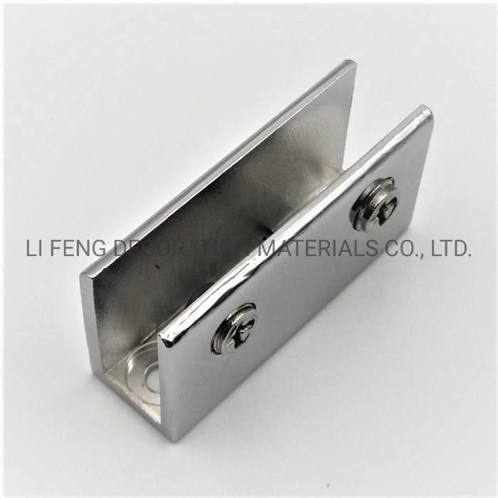 Zinc Alloy Rectangle Glass Fixed Clip