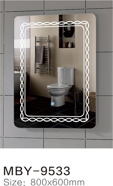 Rectangle Shape Simple Light Luxury Bathroom LED Intelligent Touch Screen Smart Mirror