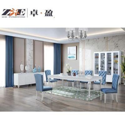 High Quality Nordic Indoor Home Furniture Modern MDF Rectangular Kitchen Dining Table Dining Chair Room Sets
