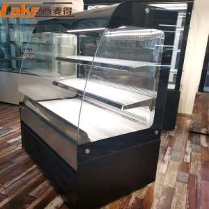 Base Flat Glass Refrigerated Cake Display Showcase Cabinet