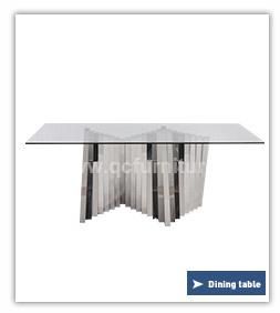 Tempered Glass Console Table with Stainless Steel Base