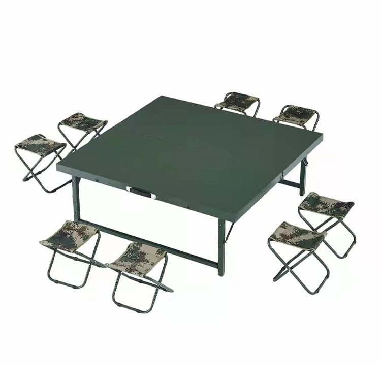 Outdoor Camping Furniture High Quality Steel Folding Stool Table for Field Training