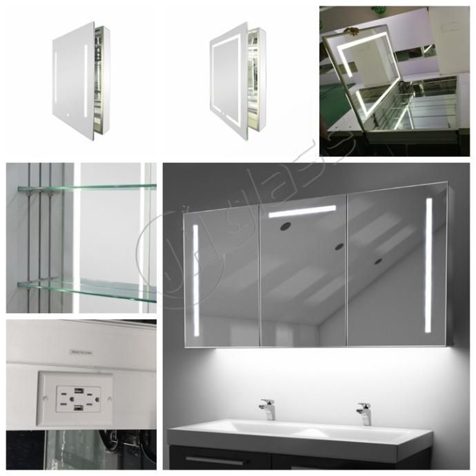 Factory Directly Sell Modern Furniture Mirror White Vanity PVC Bathroom Cabinet with Washing Basin