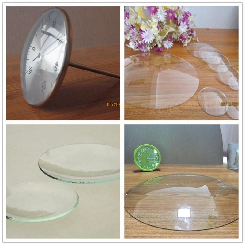 1.5mm, 1.8mm Circle Convex Glass Used for Wall Clock Cover Glass