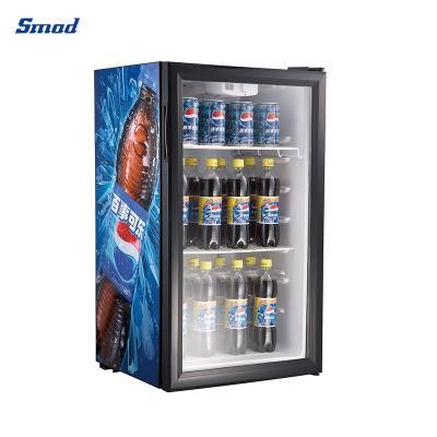 98L Commercial Glass Door Display Chiller Beverage Cooler Mini Fridge Showcase