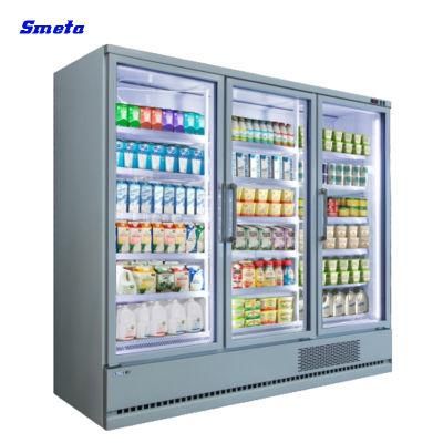 Plug in Glass Door Chiller Cooler Supermarket Showcase