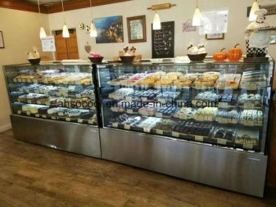 Bakery Glass Cake Refrigerated Showcase with Ce Certificate