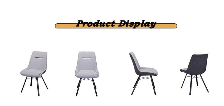 Wholesale Home Office Restaurant Furniture Fabric Comfortable Dining Room Chairs with Metal Legs