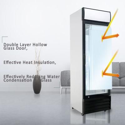 Ce CB Commercial Vertical Single Glass Door Bottle Drink Display Chiller Showcase