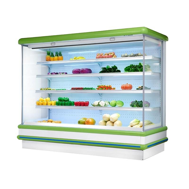 Open Glass Display Showcase Refriger Milk Cooler for Sale