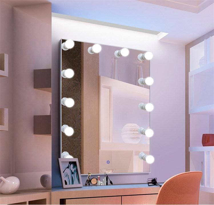 Wall Mounted Dimmable Touch Sensor Lighted LED Salon Bathroom Mirror