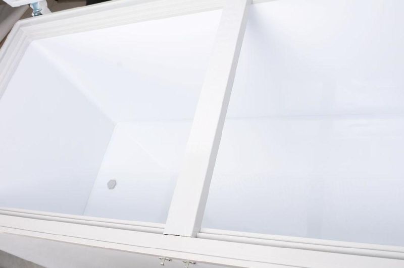 Large Arc-Shaped Glass Sliding Door Refrigerating Freezer Showcase for Super Market