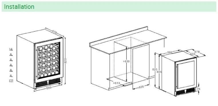 Freestanding with Tinted Dry Ageing Cabinets