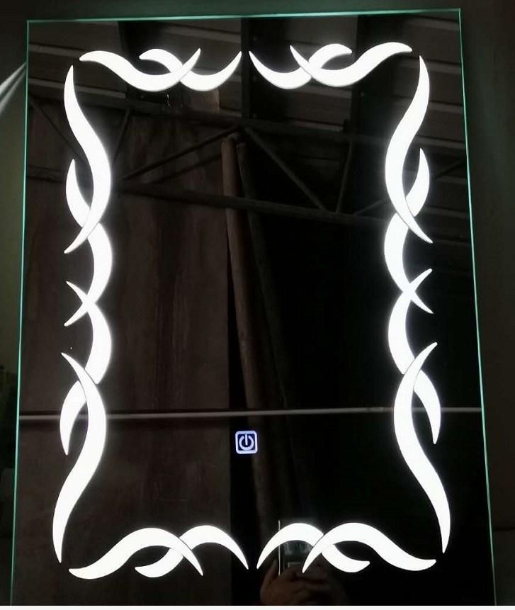 Wall Mounted 5mm LED Glass Bathroom Silver Smart LED Mirrors with More Optional Function Home Hotel Decoration