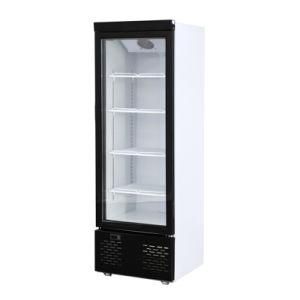 267L Single Glass Door Fridge Refrigerator Supermarket Wholesale Beverage Showcase with CB CE