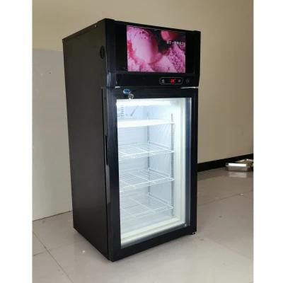 Vertical Display Cabinet Refrigerator Customized Commercial Ice Cream Display Case/LCD Screen Video Playback-Cxldd-108