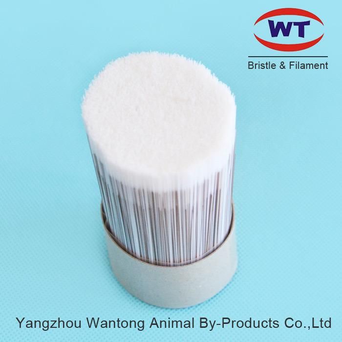 High Quality Red Solid Tapered Synthetic Filament Mix White Bristle for Paint Brush