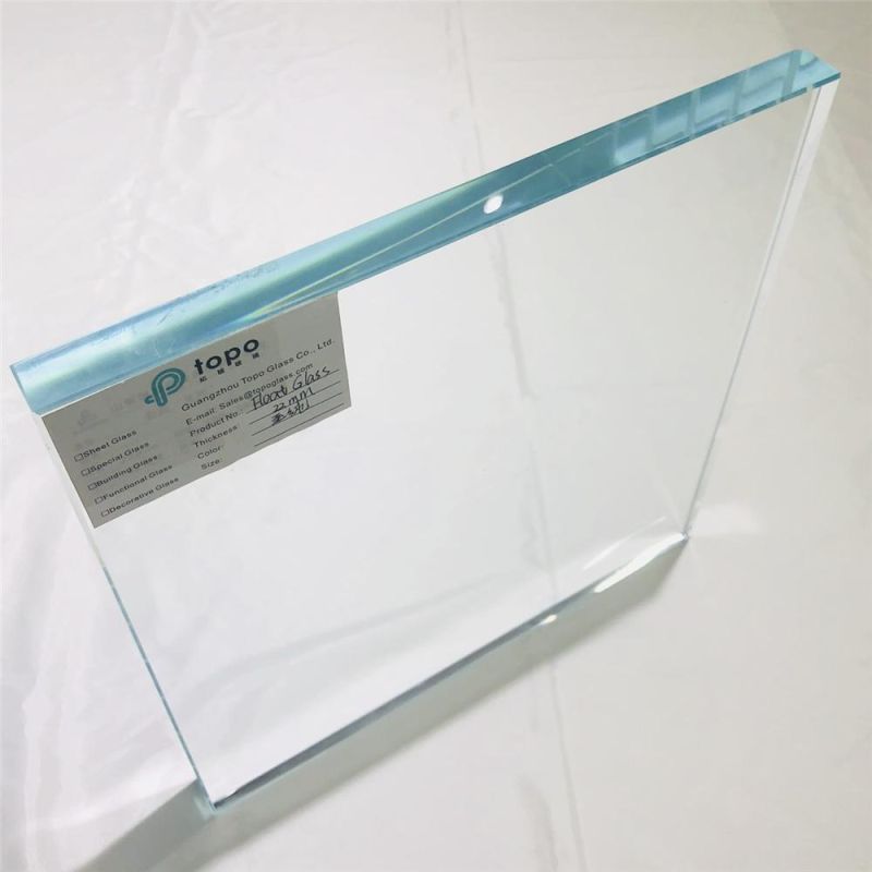 Guangzhou 3mm-22mm High Transparent Extra Clear Jewelry Cabinet Showcase Glass (PG-TP)