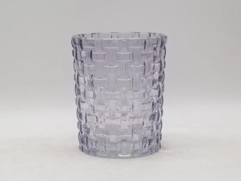 Elegant Glass Candle Holder with Various Customized Colors