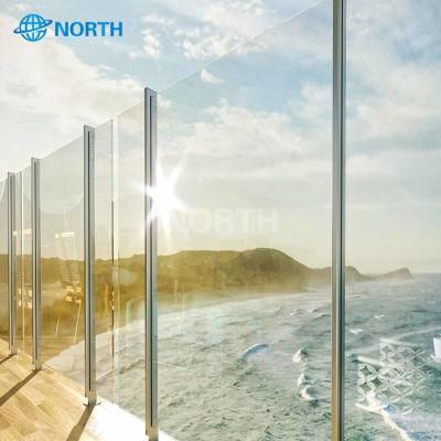 Outdoor Glass Railing Balustrade Glass Deck Railing